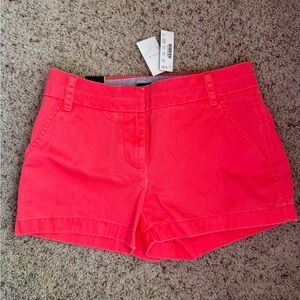 J. Crew Hot Coral High-Rise Casual Shorts
